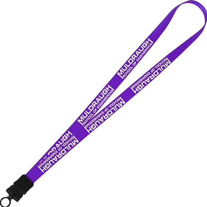 Smooth Nylon Lanyard - 3/4 inches - 32 inches - Snap Buckle Release - 24 hr