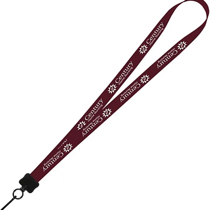 Smooth Nylon Lanyard - 3/4 inches - 36 inches - Metal Swivel Snap Hook - 24 hr