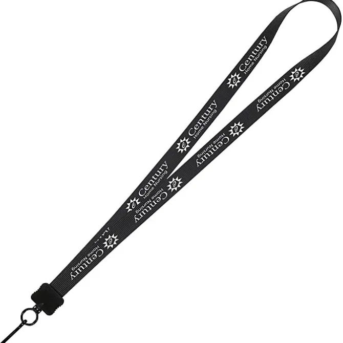 Smooth Nylon Lanyard - 3/4 inches - 36 inches - Metal Swivel Snap Hook - 24 hr