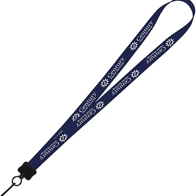 Smooth Nylon Lanyard - 3/4 inches - 36 inches - Metal Swivel Snap Hook - 24 hr