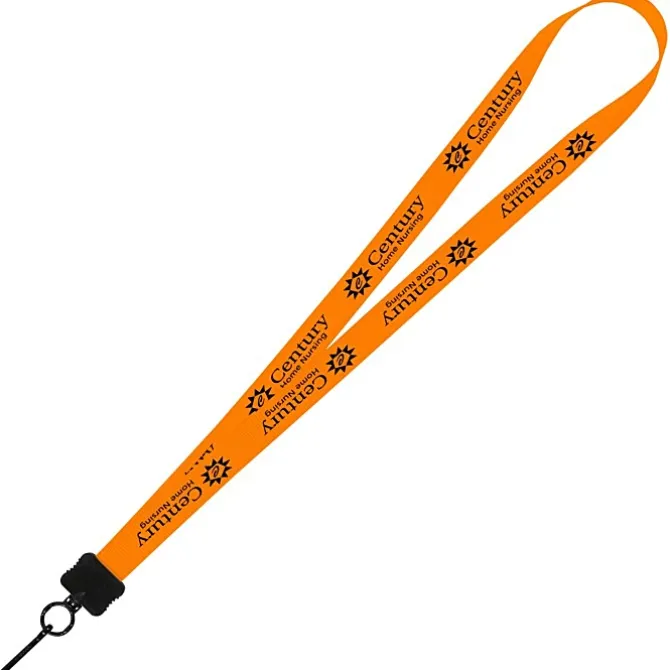 Smooth Nylon Lanyard - 3/4 inches - 36 inches - Metal Swivel Snap Hook - 24 hr