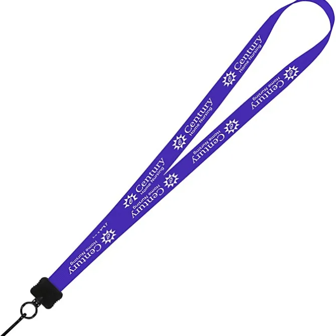 Smooth Nylon Lanyard - 3/4 inches - 36 inches - Metal Swivel Snap Hook - 24 hr