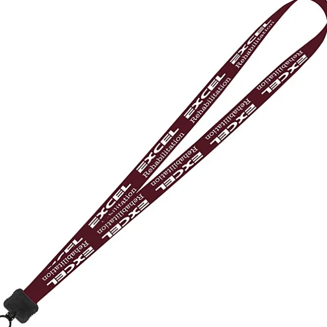 Smooth Nylon Lanyard - 3/4 inches - 34 inches - Plastic O-Ring - 24 hr