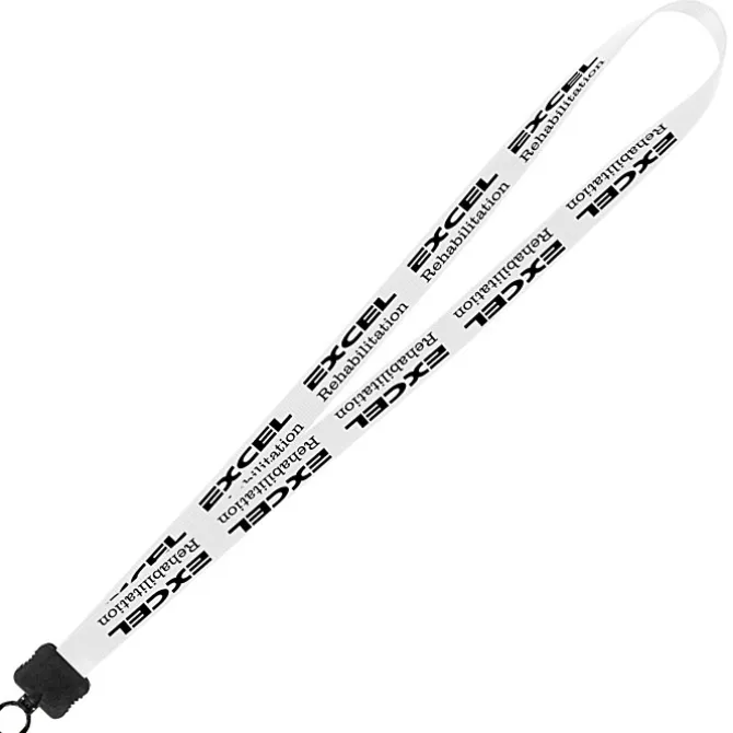Smooth Nylon Lanyard - 3/4 inches - 36 inches - Plastic O-Ring