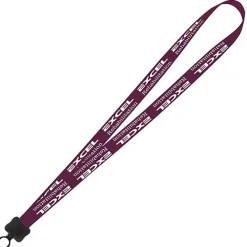 Smooth Nylon Lanyard - 3/4 inches - 36 inches - Plastic O-Ring