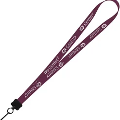 Smooth Nylon Lanyard - 3/4 inches - 34 inches - Metal Swivel Snap Hook