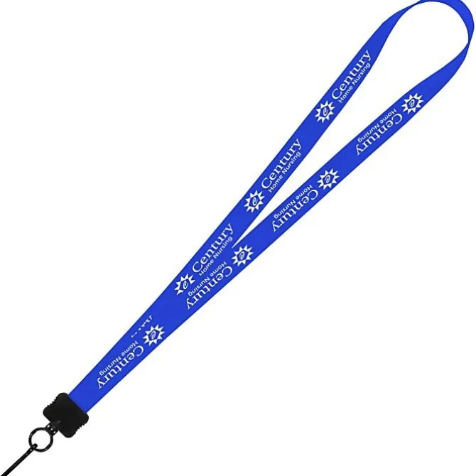 Smooth Nylon Lanyard - 3/4 inches - 34 inches - Metal Swivel Snap Hook