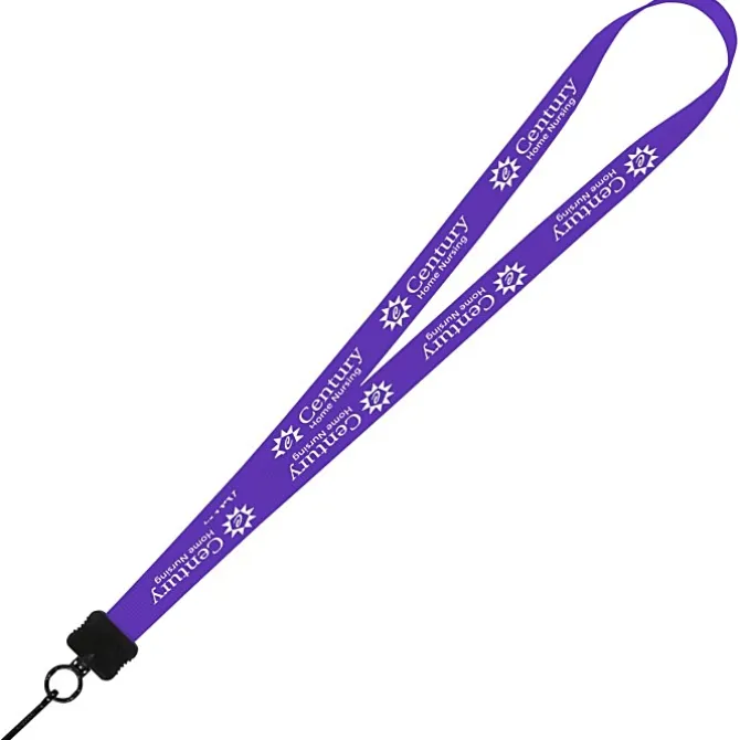 Smooth Nylon Lanyard - 3/4 inches - 34 inches - Metal Swivel Snap Hook