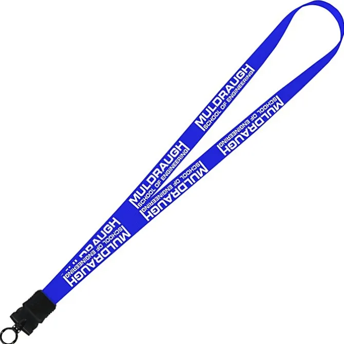 Smooth Nylon Lanyard - 3/4 inches - 34 inches - Snap Buckle Release