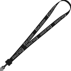 Smooth Nylon Lanyard - 3/4 inches - 32 inches - Large Metal Bulldog Clip - 24 hr