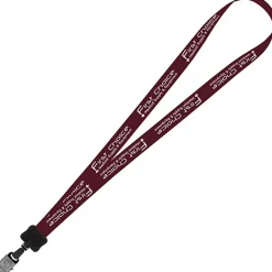 Smooth Nylon Lanyard - 3/4 inches - 36 inches - Large Metal Bulldog Clip - 24 hr