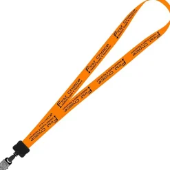 Smooth Nylon Lanyard - 3/4 inches - 36 inches - Large Metal Bulldog Clip - 24 hr