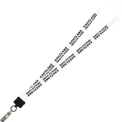 Smooth Nylon Lanyard - 3/4 inches - 34 inches - Snap with Metal Bulldog Clip - 24 hr