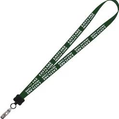 Smooth Nylon Lanyard - 3/4 inches - 36 inches - Snap with Metal Bulldog Clip - 24 hr