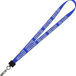 Smooth Nylon Lanyard - 3/4 inches - 36 inches - Snap with Metal Bulldog Clip - 24 hr
