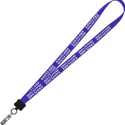 Smooth Nylon Lanyard - 3/4 inches - 36 inches - Snap with Metal Bulldog Clip - 24 hr