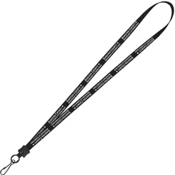 Smooth Nylon Lanyard - 1/2 inch - 34 inches - Metal Swivel Snap Hook