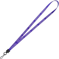 Smooth Nylon Lanyard - 1/2 inch - 34 inches - Metal Swivel Snap Hook