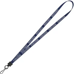 Smooth Nylon Lanyard - 1/2 inch - 34 inches - Metal Swivel Snap Hook