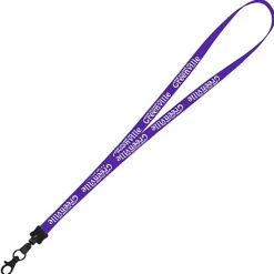 Smooth Nylon Lanyard - 1/2 inch - 34 inches - Metal Lobster Claw