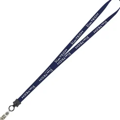 Smooth Nylon Lanyard - 1/2 inch - 32 inches - Snap with Metal Bulldog Clip