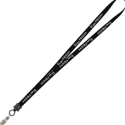 Smooth Nylon Lanyard - 1/2 inch - 32 inches - Snap with Metal Bulldog Clip