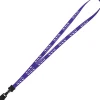 Smooth Nylon Lanyard - 1/2 inch - 36 inches - Large Metal Bulldog Clip