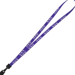 Smooth Nylon Lanyard - 1/2 inch - 36 inches - Large Metal Bulldog Clip