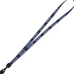 Smooth Nylon Lanyard - 1/2 inch - 36 inches - Large Metal Bulldog Clip