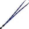 Smooth Nylon Lanyard - 1/2 inch - 36 inches - Large Metal Bulldog Clip - 24 hr