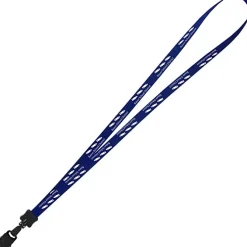 Smooth Nylon Lanyard - 1/2 inch - 36 inches - Large Metal Bulldog Clip - 24 hr