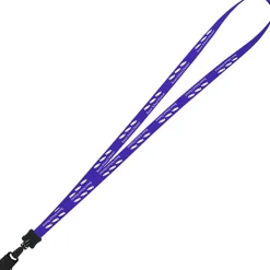 Smooth Nylon Lanyard - 1/2 inch - 36 inches - Large Metal Bulldog Clip - 24 hr
