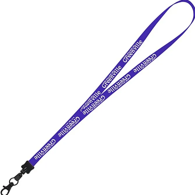 Smooth Nylon Lanyard - 1/2 inch - 36 inches - Metal Lobster Claw - 24 hr