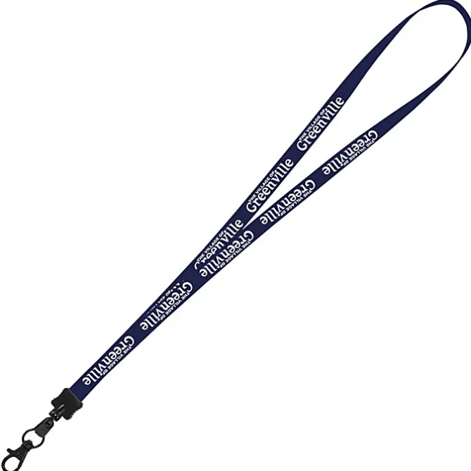 Smooth Nylon Lanyard - 1/2 inch - 36 inches - Metal Lobster Claw - 24 hr