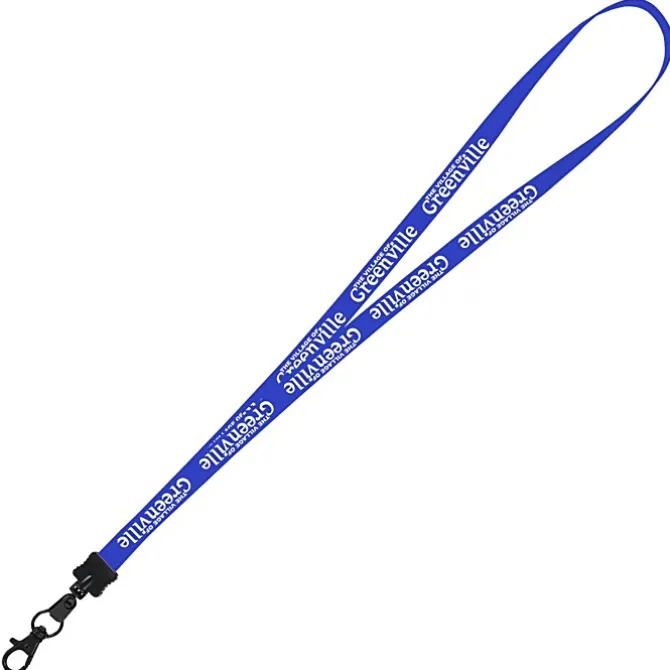 Smooth Nylon Lanyard - 1/2 inch - 36 inches - Metal Lobster Claw - 24 hr
