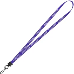 Smooth Nylon Lanyard - 1/2 inch - 32 inches - Metal Swivel Snap Hook