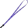 Smooth Nylon Lanyard - 1/2 inch - 36 inches - Plastic Bulldog Clip