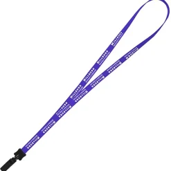 Smooth Nylon Lanyard - 1/2 inch - 36 inches - Plastic Bulldog Clip