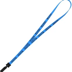 Smooth Nylon Lanyard - 1/2 inch - 36 inches - Plastic Bulldog Clip