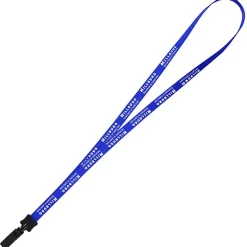 Smooth Nylon Lanyard - 1/2 inch - 36 inches - Plastic Bulldog Clip