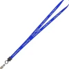 Smooth Nylon Lanyard - 1/2 inch - 36 inches - Snap with Metal Bulldog Clip