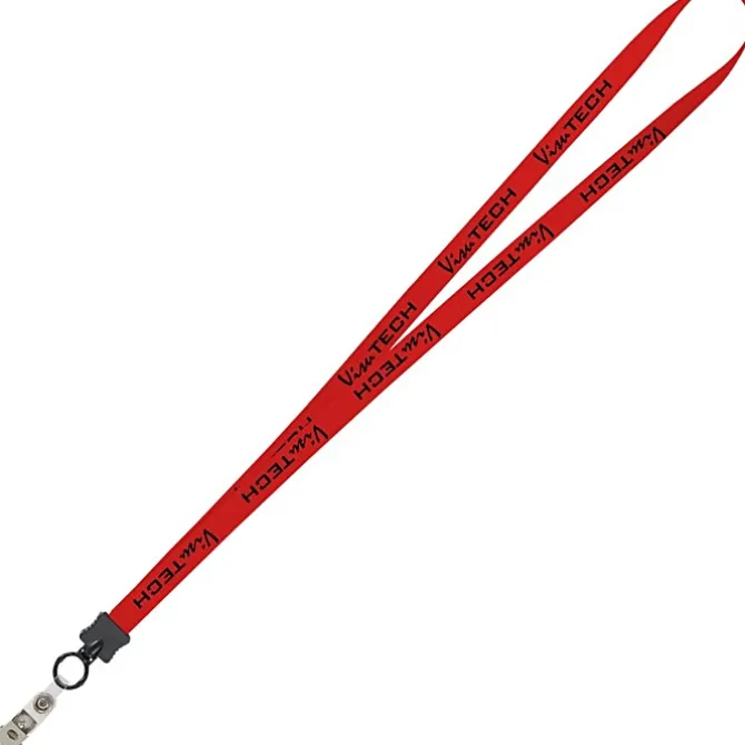 Smooth Nylon Lanyard - 1/2 inch - 36 inches - Snap with Metal Bulldog Clip