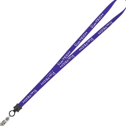 Smooth Nylon Lanyard - 1/2 inch - 36 inches - Snap with Metal Bulldog Clip