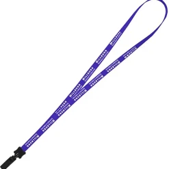 Smooth Nylon Lanyard - 1/2 inch - 32 inches - Plastic Bulldog Clip - 24 hr