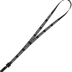 Smooth Nylon Lanyard - 1/2 inch - 32 inches - Plastic Bulldog Clip - 24 hr