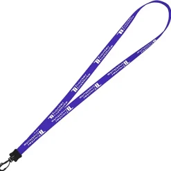 Smooth Nylon Lanyard - 1/2 inch - 34 inches - Plastic Swivel Snap Hook - 24 hr