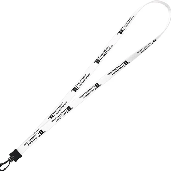 Smooth Nylon Lanyard - 1/2 inch - 34 inches - Plastic Swivel Snap Hook - 24 hr