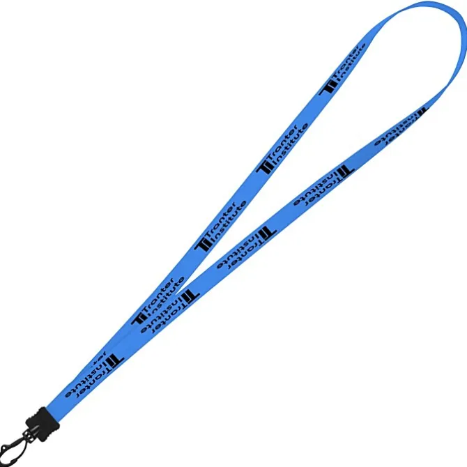 Smooth Nylon Lanyard - 1/2 inch - 34 inches - Plastic Swivel Snap Hook - 24 hr