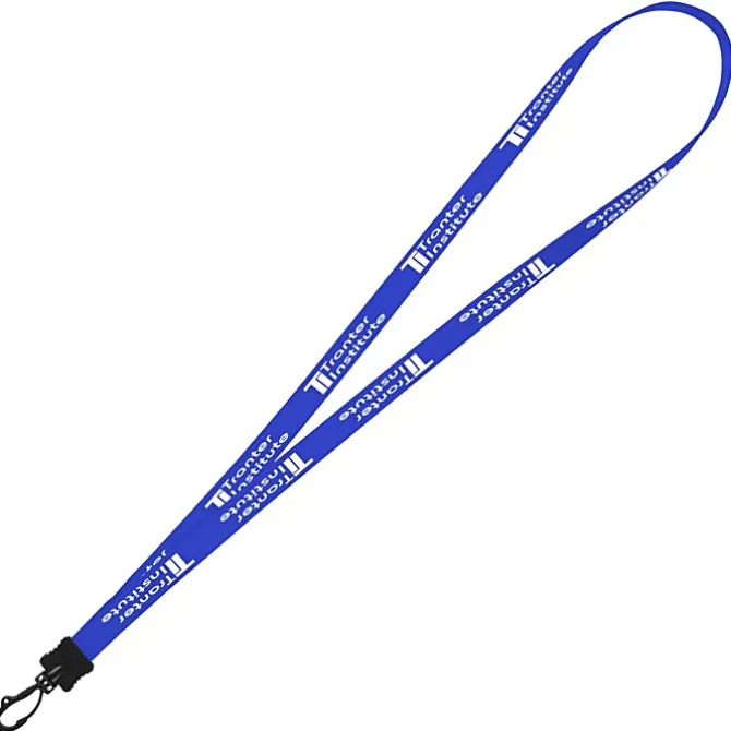Smooth Nylon Lanyard - 1/2 inch - 34 inches - Plastic Swivel Snap Hook - 24 hr