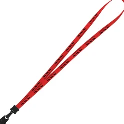 Smooth Nylon Lanyard - 1/2 inch - 34 inches - Large Metal Bulldog Clip